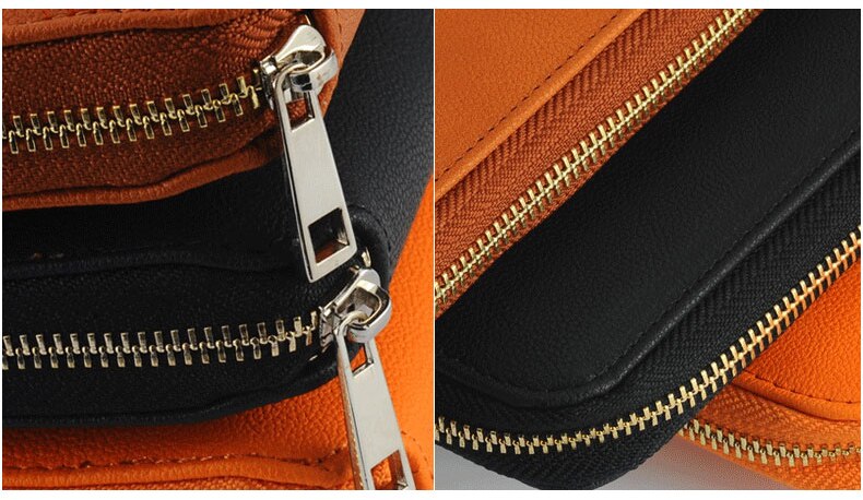 high-level business office leather A4 document zipper bag zipped folder briefcase for documents padfolio with ring binder 1217A