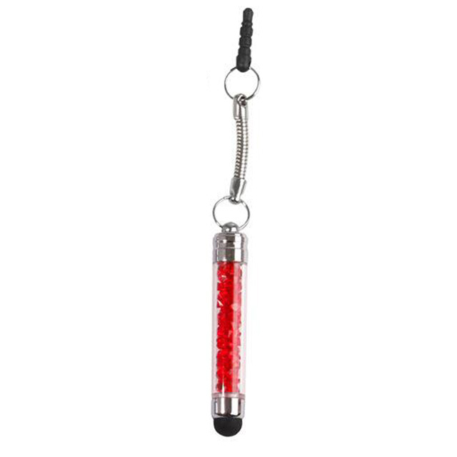 Crystal Capacitieve Mini Stylus Universele Touch Screen Pen Voor Iphone Samsung Huawei Android Smart Phones Ipad Ipod Htc Motorola: Red