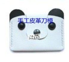 Accessori per pacchetti in pelle fatti a mano: panda