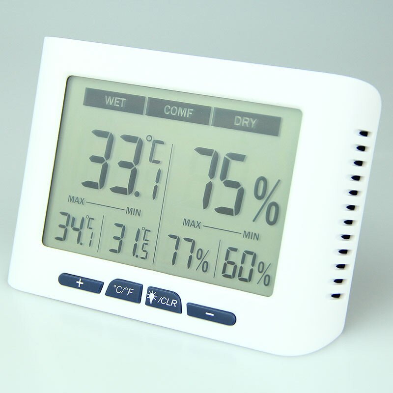 Electronic Digital Dry Temperature Humidity Thermometer Indoor High Precision Home Desktop Thermometer Alarm Clock