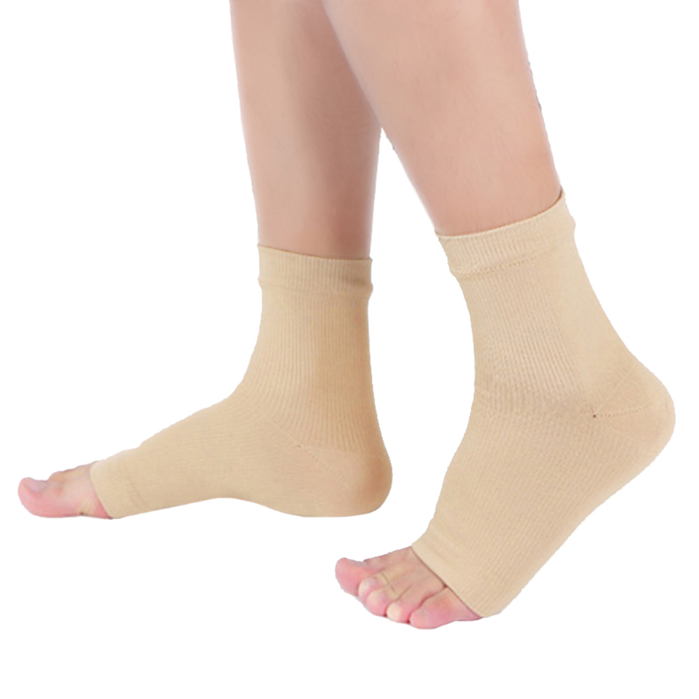 Unisex anti-træthedssport basketball fodbold kompression fod ankel elastisk bandage ærme støtte bøjle guard beskyttende sokker
