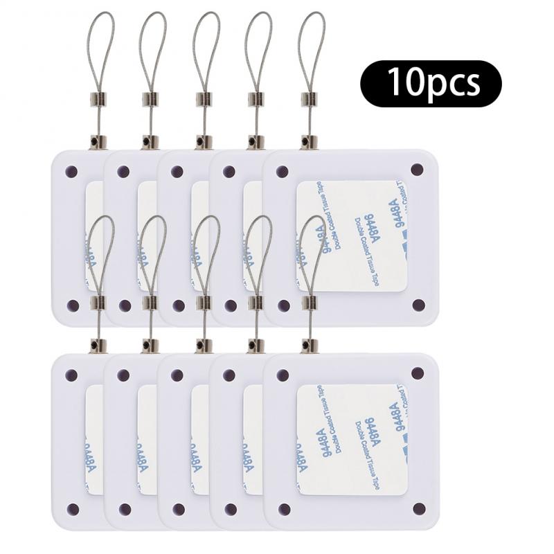 Automatische Deurdranger Punch-Gratis Schuifdeur Dichter Ondersteunen Een Enkele Haak Transparante Non-marking Haak Hardware Accessoires: 10 sets White