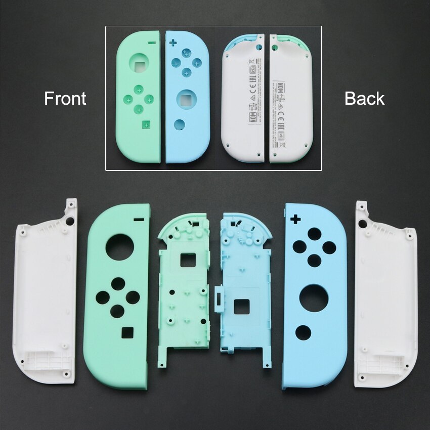 YuXi Replacement Housing Shell Cover for Nintend Switch NS NX Joy-Con Joycon Controller Protective Shell Case Green Blue White