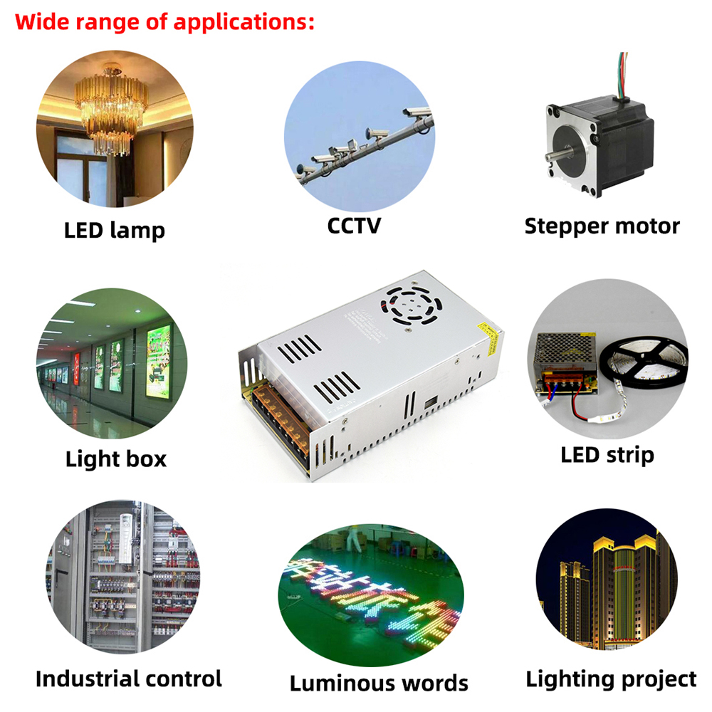 400W 500W 600W Schaltnetzteil Lichttransformator AC 110V 220V zu DC 5V 12V 24V 36V 48V Netzteil Quellenadapter für Le