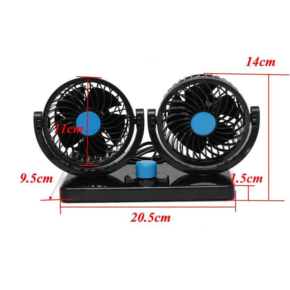 360 Rotating Free adjustment Car Auto Cooling Air Fan Ventilation Dashboard Electric Car Fan Summer Cooling Air Circulator