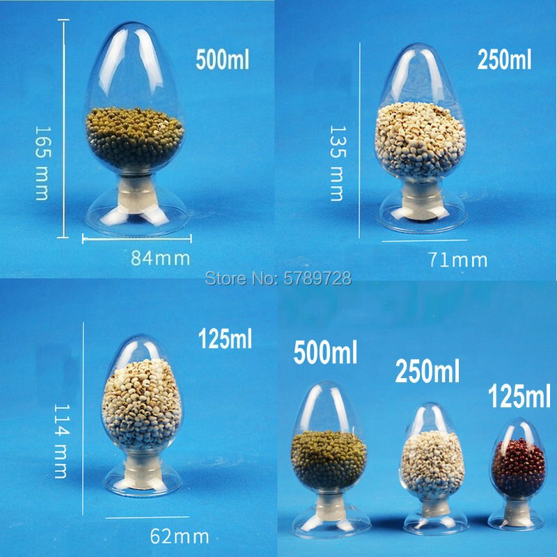 125/250/500ml Conical Glass Sample Bottle, Display show Bottle with Rubber Plug, Laboratory Glass Container