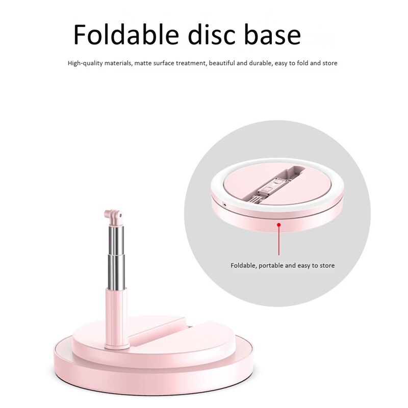 Fill Light LED Ring Light Floor to Ceiling Folding Stand Ring Light for Live Broadcast, Makeup, Beauty