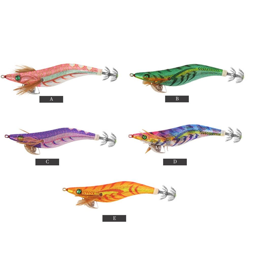 Señuelo de pesca de 13cm y 21g, anzuelo de calamar Artificial, plantillas de calamar noctilucentes, plantillas de sepia, señuelos giratorios, camarones de madera para pesca en el mar