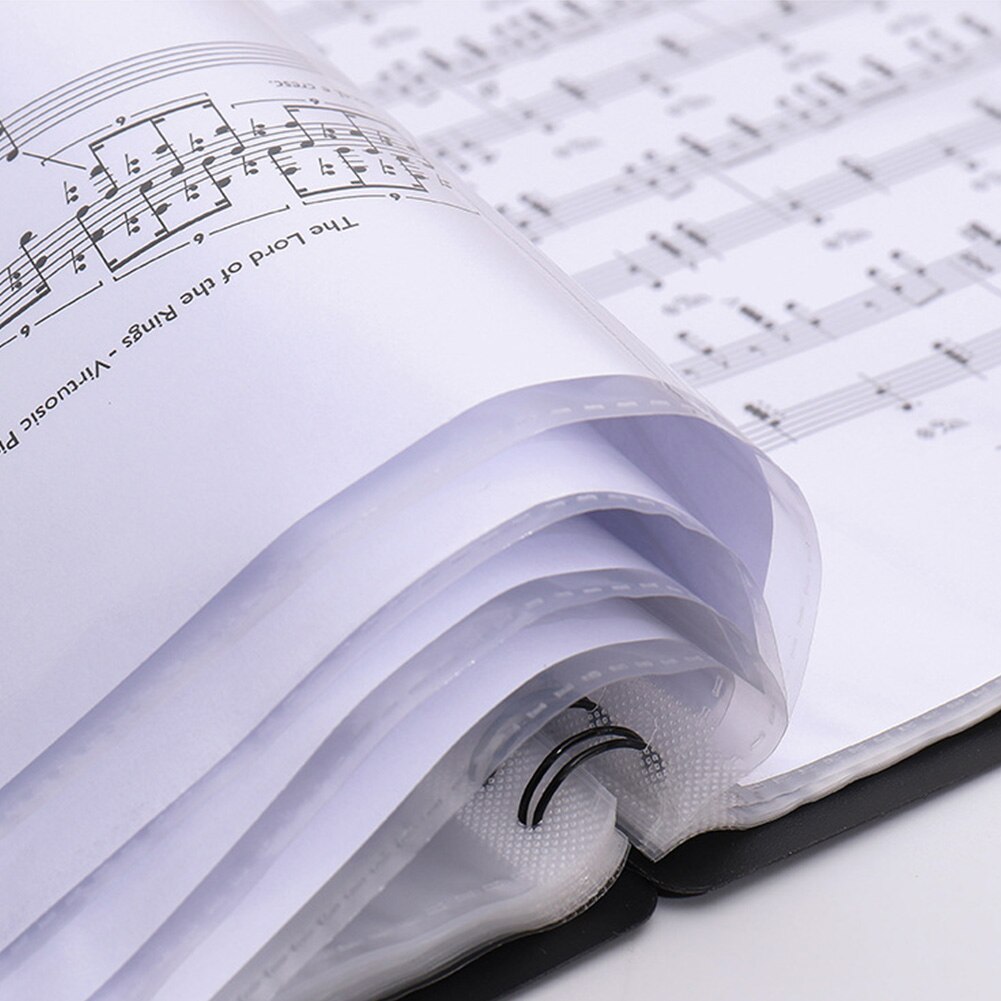 20pages Home Multifunction Score Paper Expanded Paino Music Sheet Folder Beginners Business Students Study Office File Holder A4