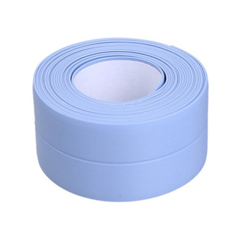 Rubber Waterproof Sealing Strip Sealant Tape Mildew Resistant Self Adhesive Toilet Gap Corner Line Sticker For Kitchen Bathroom: blue  3.2x3.8cm