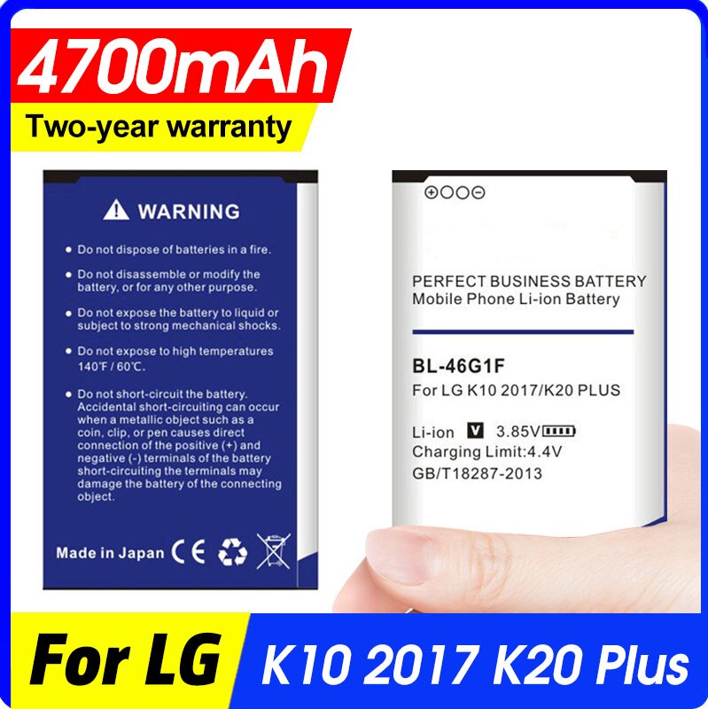 4700Mah BL-46G1F Batterij Voor Lg K10 K20 Plus TP260 K425 K428 K430H