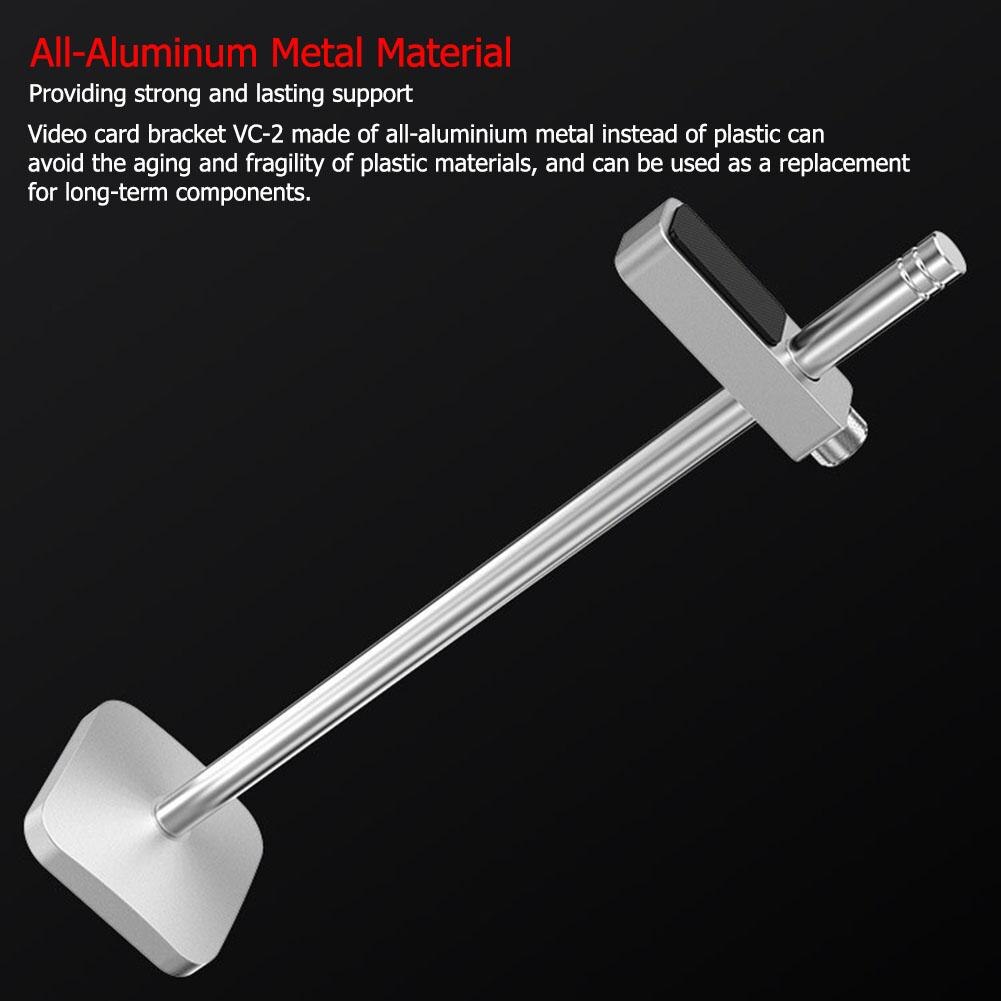 195mm Graphics Card Holder VC-2 Aluminum Alloy Jack Bracket Desktop PC Computer Anodic Polishing Case Video Card Support Stand