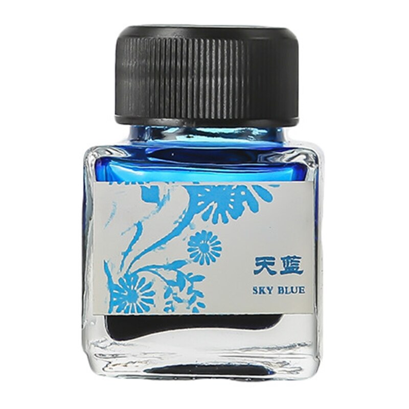 25ml Bottled Glass Smooth Writing Fountain Pen Ink Refill School Student Stationery Office Supplies,11 Colors for Choices