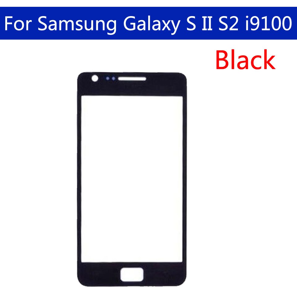 i9100 Touchscreen For Samsung Galaxy S II S2 i9100 i9100p GT-i9100 GT-i9100p LCD Front Outer Glass Touch Screen Lens Replacement