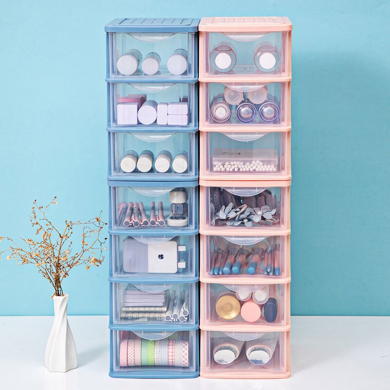 Drawer Organizer Desktop Storage Box Office Finishing Dormitory Stationery Storage Cabinet Makeup Cosmetics Sundries Organizer