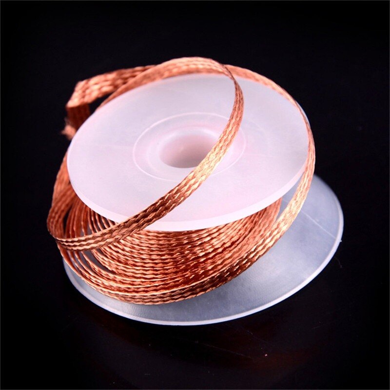 Desolderen Vlecht Tape Koper Soldeer Solderen Wick Tin Soldeer Removal Gevlochten Lasdraad Bga Repair Tool 1.5/2/2.5/3/3.5Mm