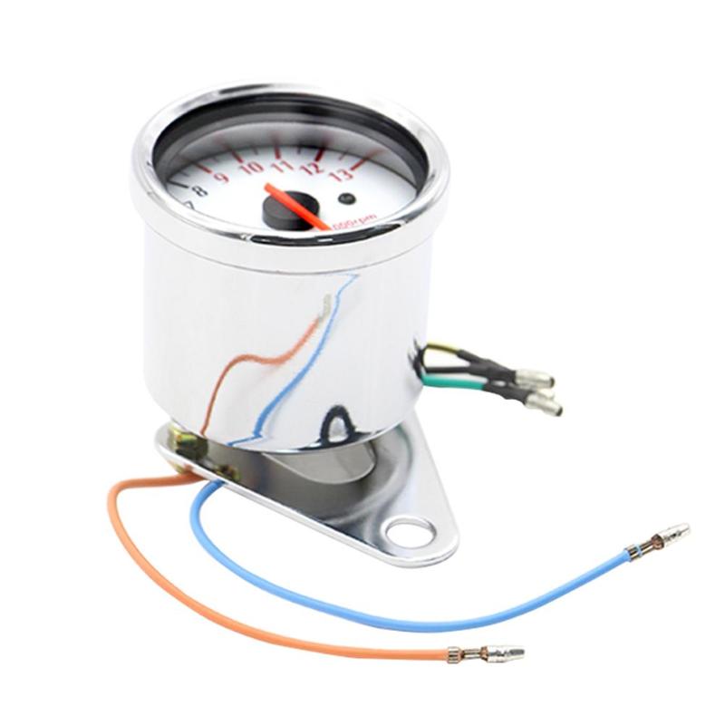 12V 1.3W Universal Retro Motorcycle Tachometer 0-13000 Rpm Tach RPM Gauge Rev Counter Speedometer LED Digital Indicator