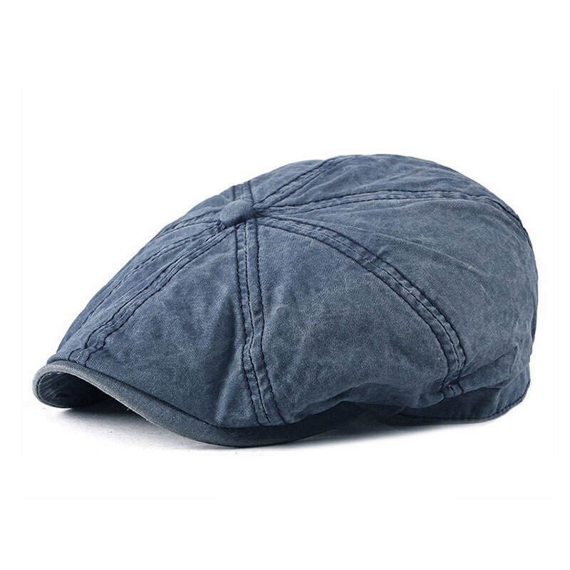 [AETRENDS] de Denim de algodón octogonal sombreros para hombres de Ivy Gatsby taxista conducción sombrero gorra Z-6833: Blue