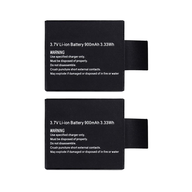 Sjcam  sj4000 900 mah 3.7v Dobbel havn batterilader eken  h9 git -lb101 git batteri  sj5000 sj6000 sj7000 sj8000 sj9000 batteri: 2 stk