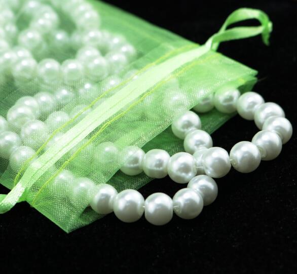 10*15cm gennemsigtige poser slik chokolade emballage lille smykkeskrin organza poser favorisere poser med snoretræk