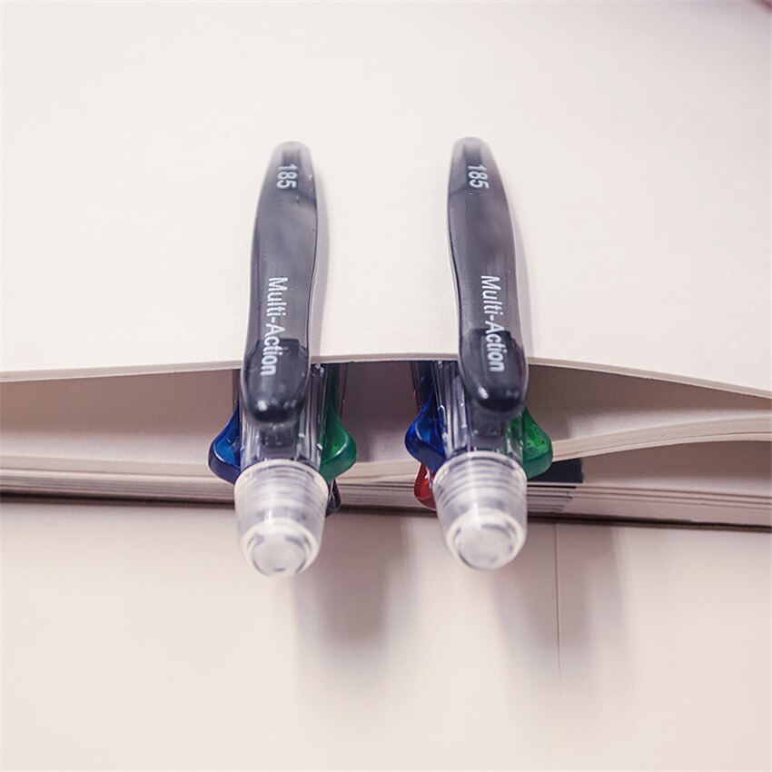 4 Colors 0.7mm Ballpoint Pens+0.5mm Mechanical Pencils Multicolor Ballpoint Pen Automatic Pencil For Student Stationery Supplies