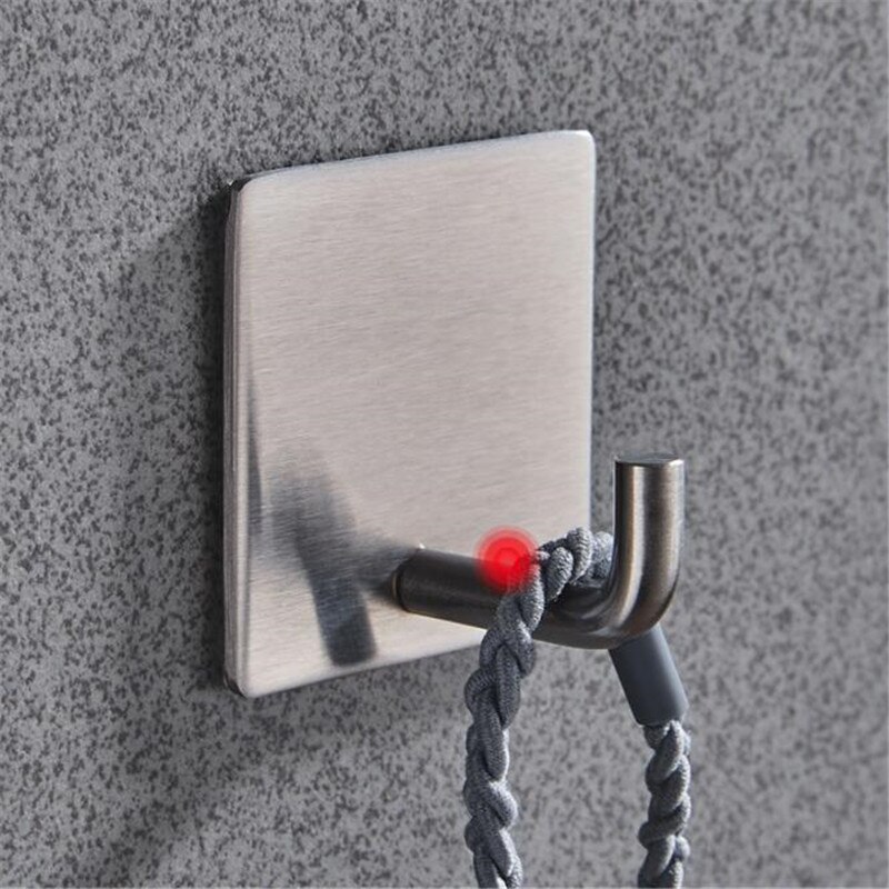 1 Piece Stainless Steel Single Hook Kitchen Bathroom Toilet Towel Rack Clothes Cap Cooking Utensil Hanger