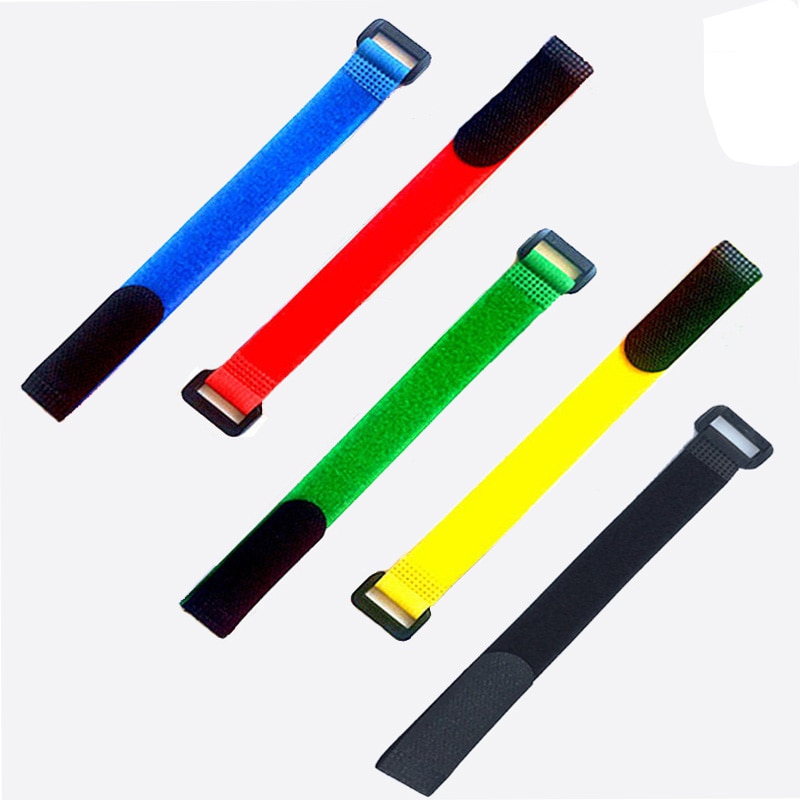 10pcs/lot 2cm * 60cm nylon Reverse buckle velcros magic hook loop fastener cable ties velcroing strap sticky Line finishing