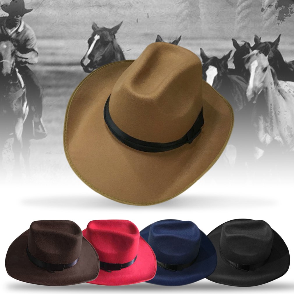 Rope Western Style Adjustable Caps For Men Women Cowboy Cowgirl Hats A30