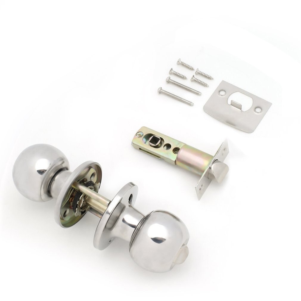 Durable Spherical Stainless Steel & Copper Material Door Handle Knob Latch Set: JD566603