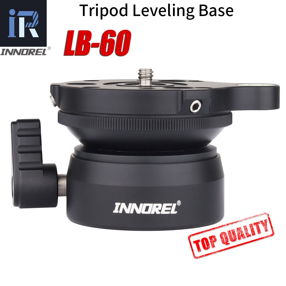 Innorel LB-60 Statief Hoofd Leveling Base Niveau Horizontale Aanpassing Platform Om Statief Professionele Halfrond Luchtfoto