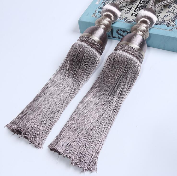 Rideau boule suspendu avec pompon, brosse à cravate, accessoires pour la maison: NO 1