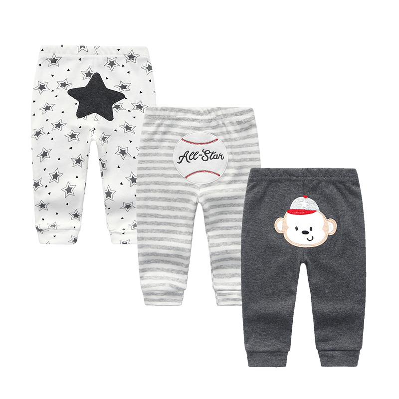 neue Baby kleidung freundlicher Schlauch 6-24 monate 3 teile/los Karikatur druck baumwolle unisex Roupas de bebe Kleinkind hosen