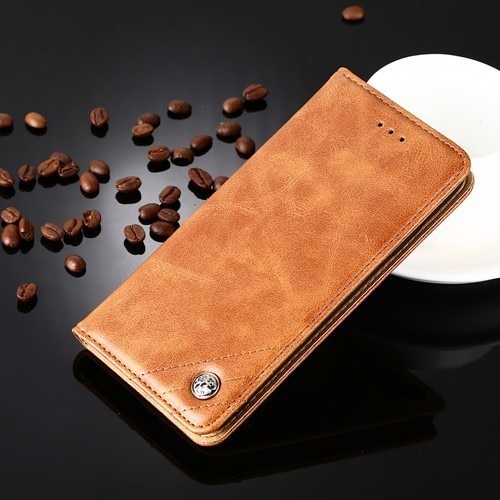 Galaxy A02S Case Leather Vintage Phone Case For Samsung Galaxy A 02S 6.5 inch Case Flip Wallet Cover Case Samsung A02S SM-A025F: Brown