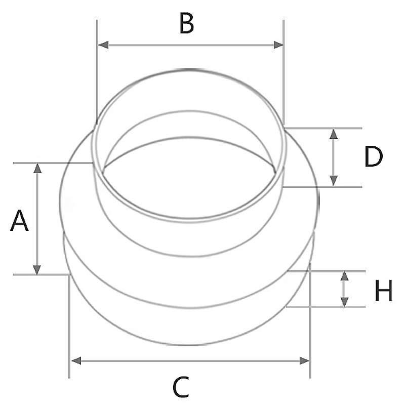 Ventilation Duct Fan Adaptor Connector ABS PVC 75-250mm HVAC Duct Reducer Straight Duct Reducer Increaser Inline Heating Cooling