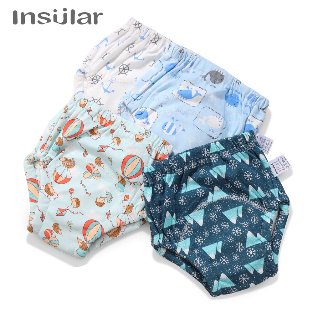 1Pc Baby Diapers Reusable Cloth Nappies Waterproof Child Boys Girls Cotton Training Pants Washable Underwear Cloth Diapers