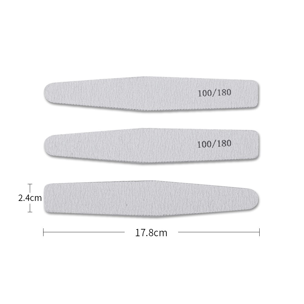 Phoenixy Nail File 100/180 Half Moon Sandpaper Nail Sanding Blocks Grinding Polishing Manicure Care Tools: Type B 1pc