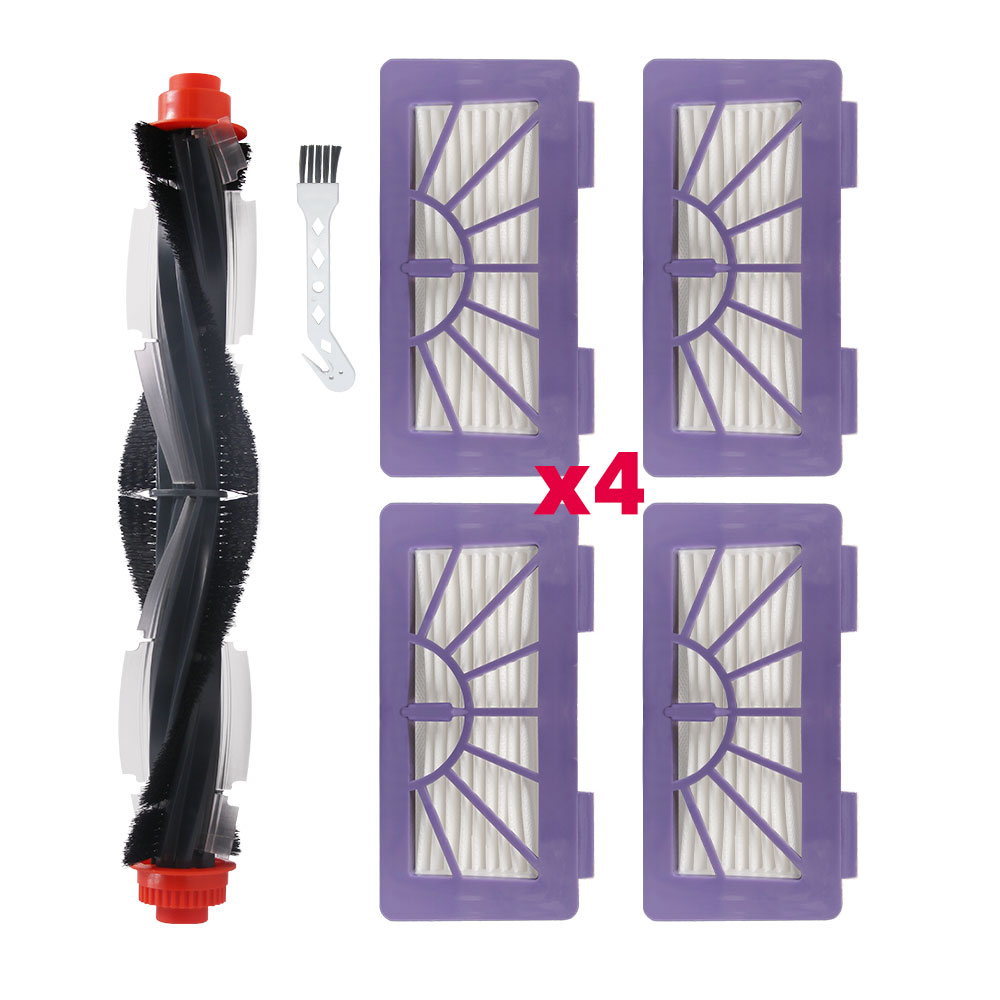 For Neato XV-11, XV-12, XV-14, XV-15, XV-21, XV-25, XV Signature Series Vacuum Cleaner Roller Main Brush Hepa Filter Parts Spare: Dark Grey