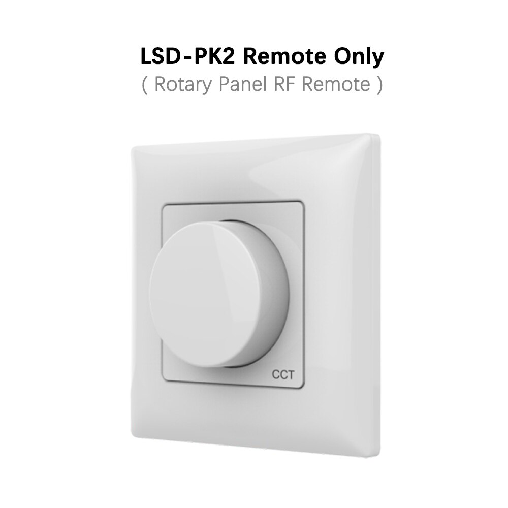Dc12-24v v3 rgb-kontroller  v1 v2 enfarge cct led dimmer 12v 2.4g rf roterende panel led dimmer for 1 2 3 ch led stripelys: Pk2 rf bare fjernkontroll