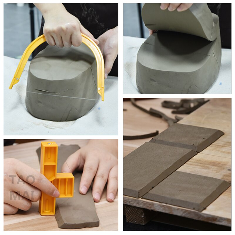 Cut Mud Line/Clay Cutter Mud Slice Bevel Cut Corner Knife Clay Block Cut Clay Board Splicing DIY Ceramic Clay Modeling Tool