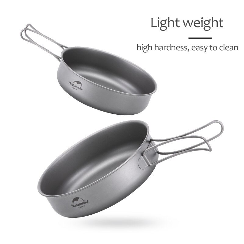 Naturehike acampamento ao ar livre panelas conjunto pote de titânio frigideira cozinhar piquenique pendurado pote com tripé portátil utensílios de mesa
