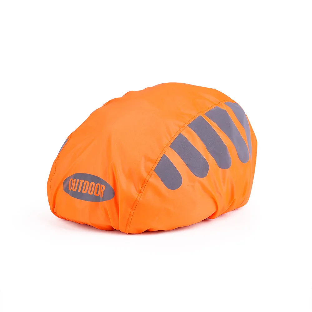 Cubierta impermeable para casco de bicicleta con tira reflectante, gorra para ciclismo de montaña y carretera, cubierta para lluvia, cubierta protectora de tela Oxford: Rosa