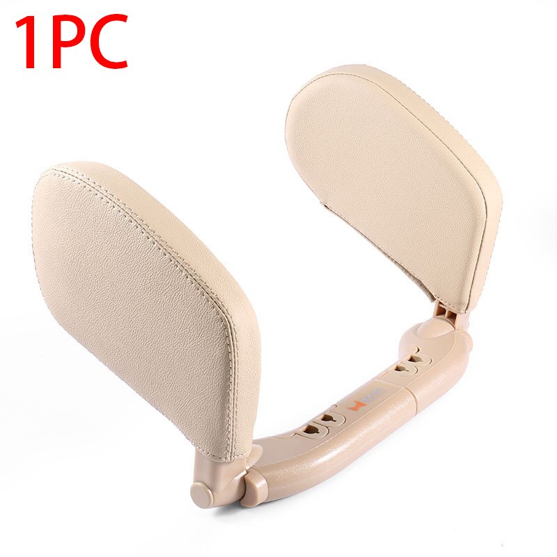 Auto Hoofdsteun Kussen Nek Kussen Reizen Rest Seat Kussen Ondersteuning Oplossing Voor Kinderen Kussen En Volwassenen Auto Seat Hoofd Auto kussen: 1pc Beige