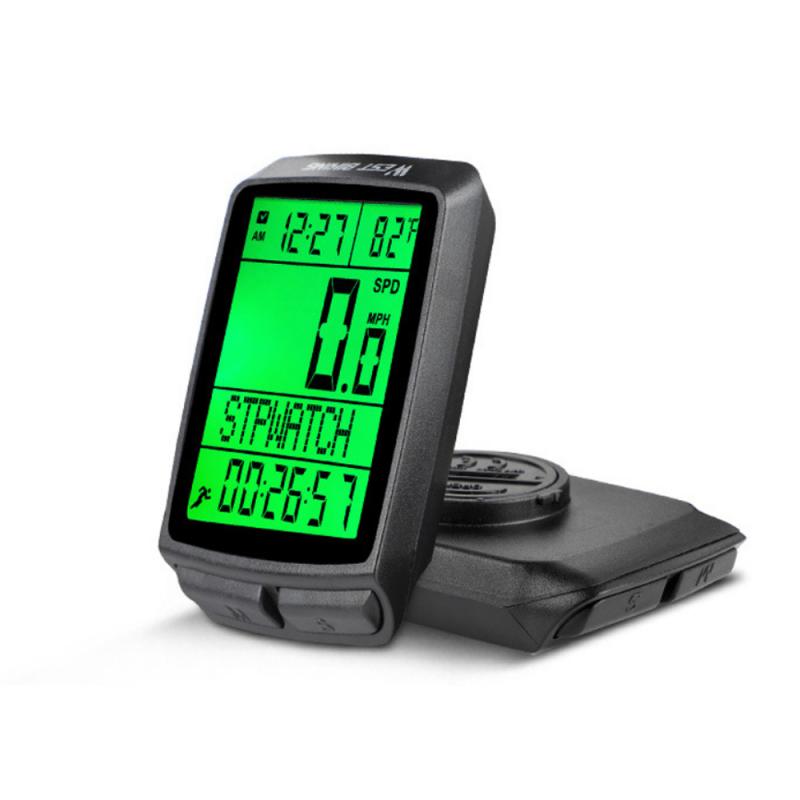 LED Digital Bicycle Computer Large Screen Wireless Waterproof Bike Speedometer Stopwatch With Backlight Bike Bicycle Speedometer: Default Title