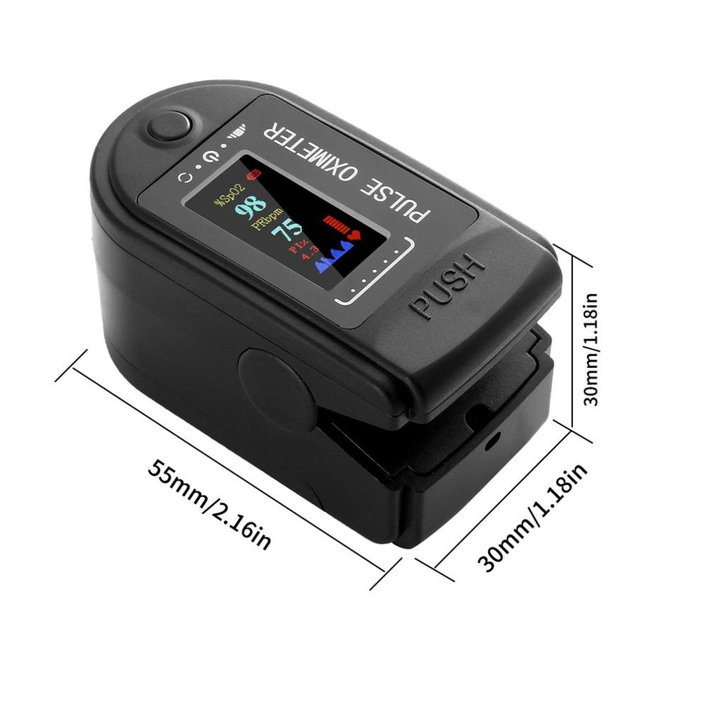 1Set Vinger Oximeter Zuurstofverzadiging Monitor Blood Oxygen Monitor Finger Pulse Lage Accuspanning Hartslag