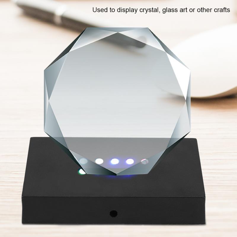 LED Luminous Base Light Display Stand LED Crystal Lamp Display Glass Art LED Light Base Holder US Plug 100-240V