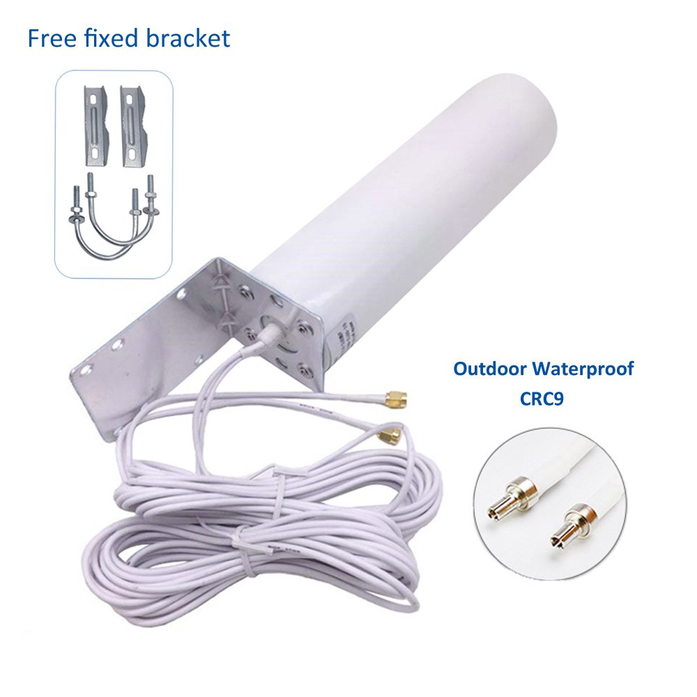 AMS 4G lte 3G haute antenne extérieure dbi avec 5m Mimo double curseur CRC9/ TS9 /SMA connecteur mâle pour modem routeur omnidirectionnel: CRC9  Connector