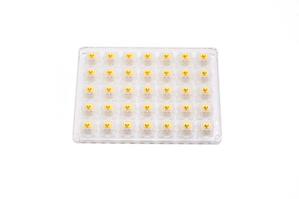 Gateron CAP Milky Yellow V2 Switch Extras 5pin RGB Linear 63g mx stem switch for mechanical keyboard 50m with Acrylic Base Case