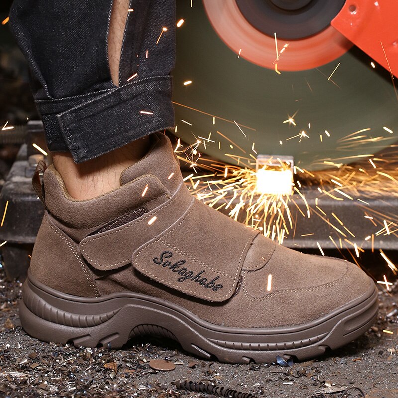 Scarpe antinfortunistiche da lavoro per uomo Spark antispruzzo indistruttibile punta in acciaio uomo stivali antinfortunistici da lavoro Sneaker da costruzione maschile antisfondamento