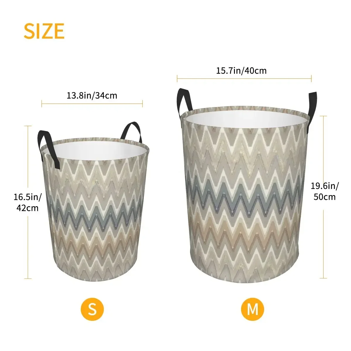 Camouflage Zigzag wasmand Opvouwbare kledingopbergbak met grote capaciteit Boheemse geometrische babymand
