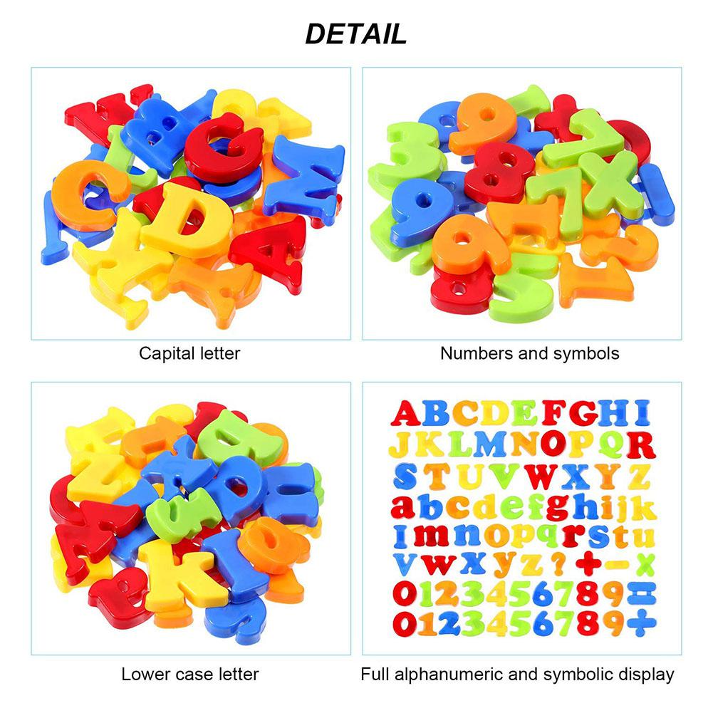 Set de 78 unidades de Kuulee, números de letras magnéticas para niños, alfabeto educativo, imanes de nevera